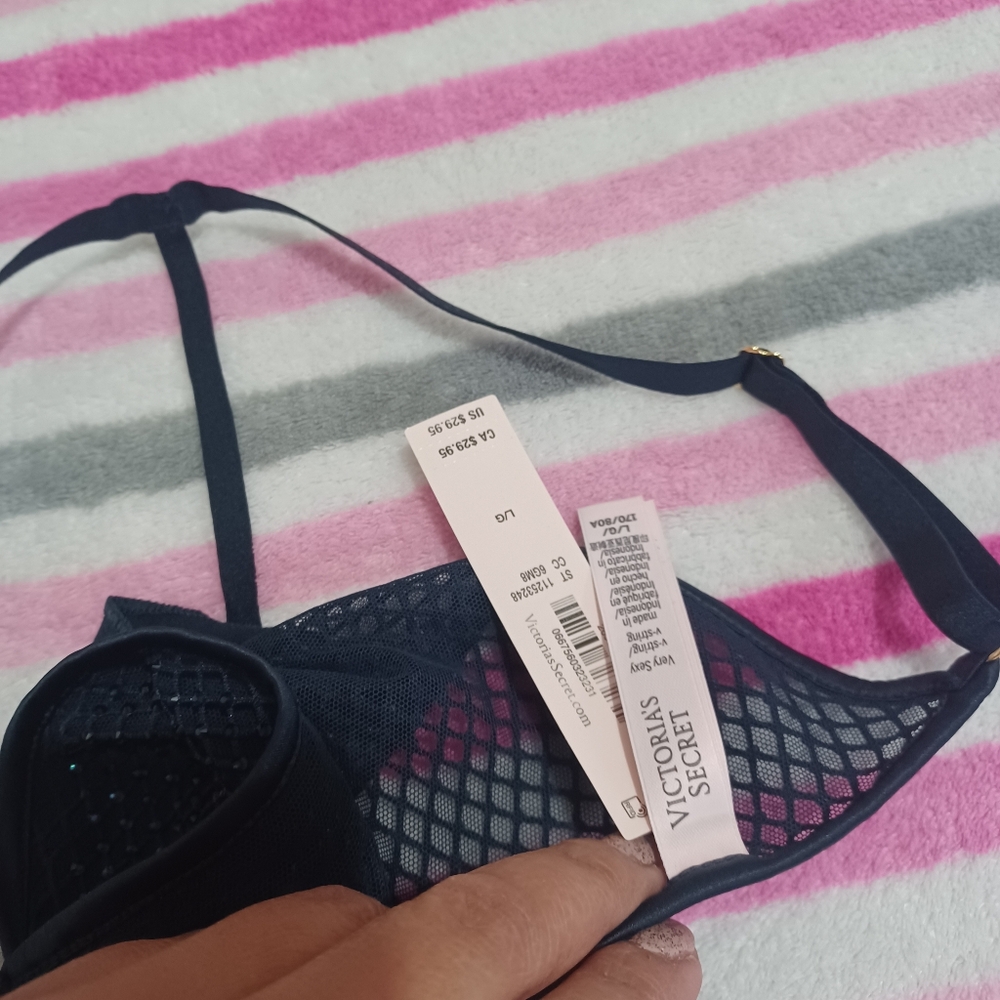 Victoria secret Shine Fishnet V-String Panty - Picture 3 of 6